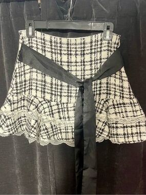 Liz Lisa 29" Waist Tralala Plaid Ruffled Miniskirt with lace trim